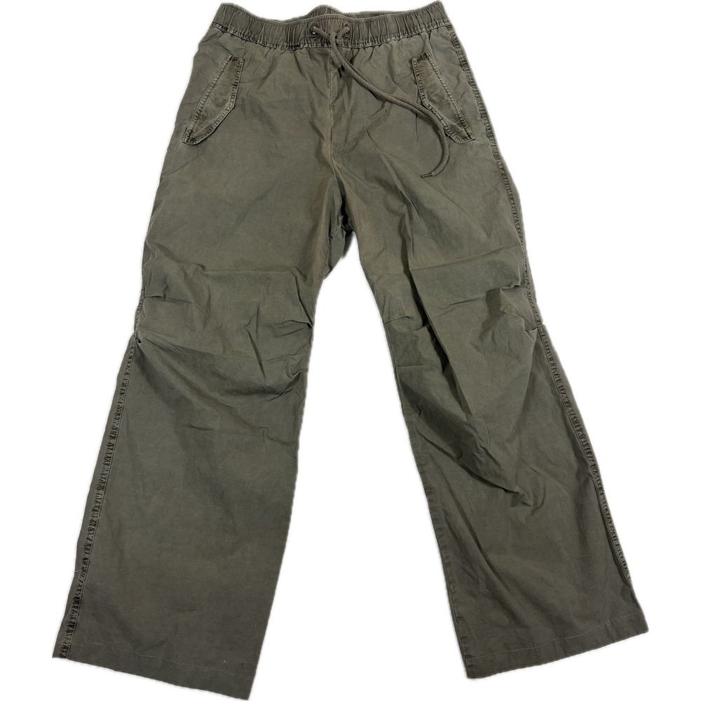 James Perse Women's Size M (2) Utility Outdoors Pants Green Drawstring Relaxed